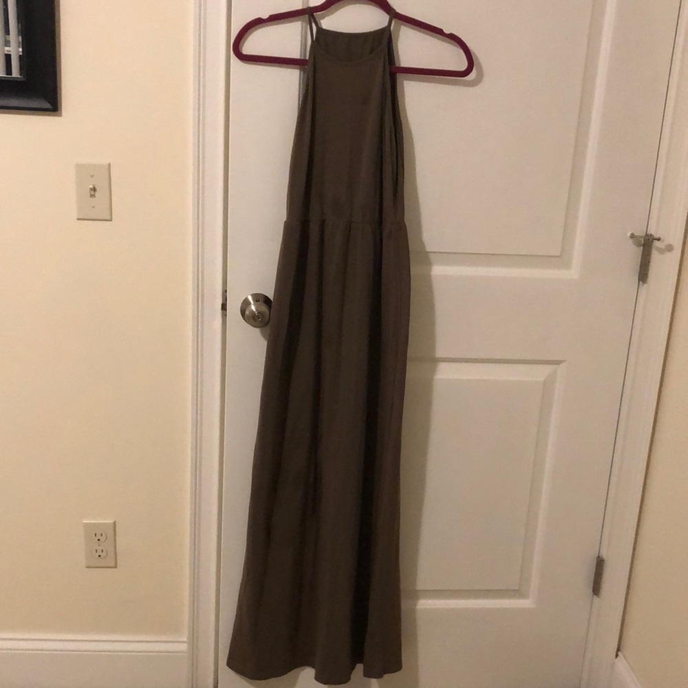 Olive green maxi dress